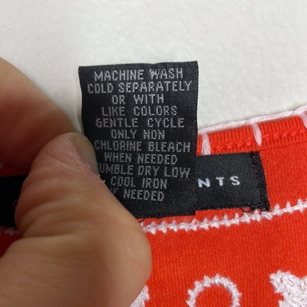 Grace Elements Small Orange White Embroidered Flo… - image 6